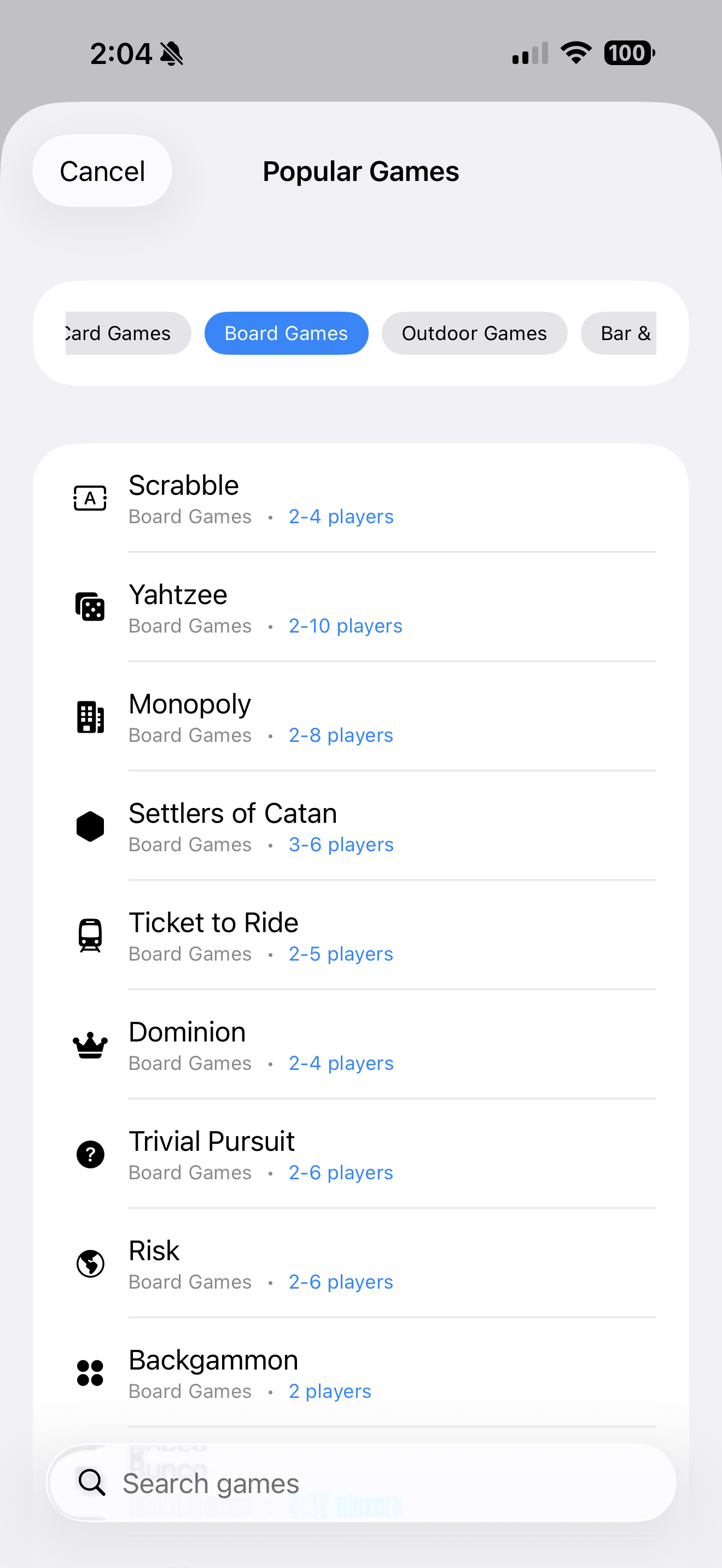 Popular Games