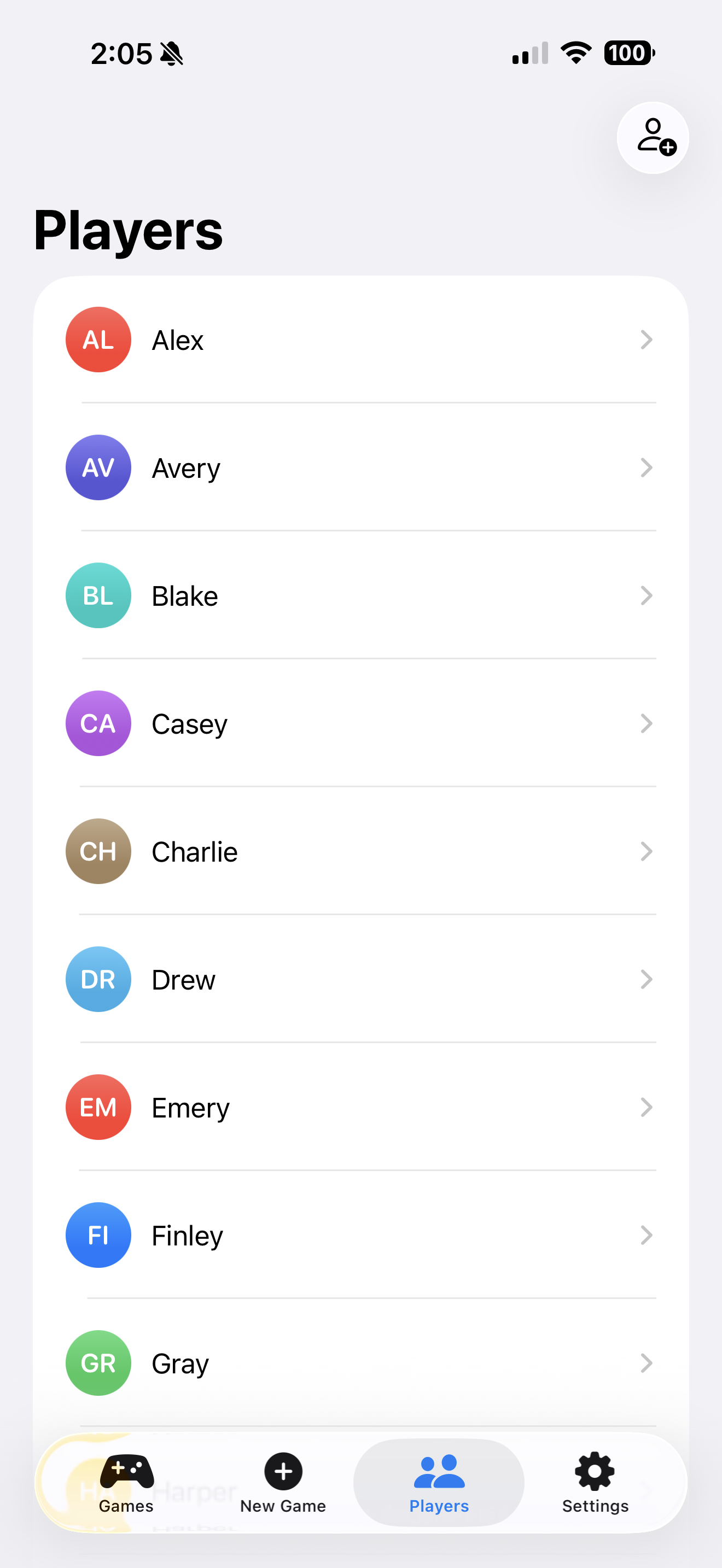 Players List