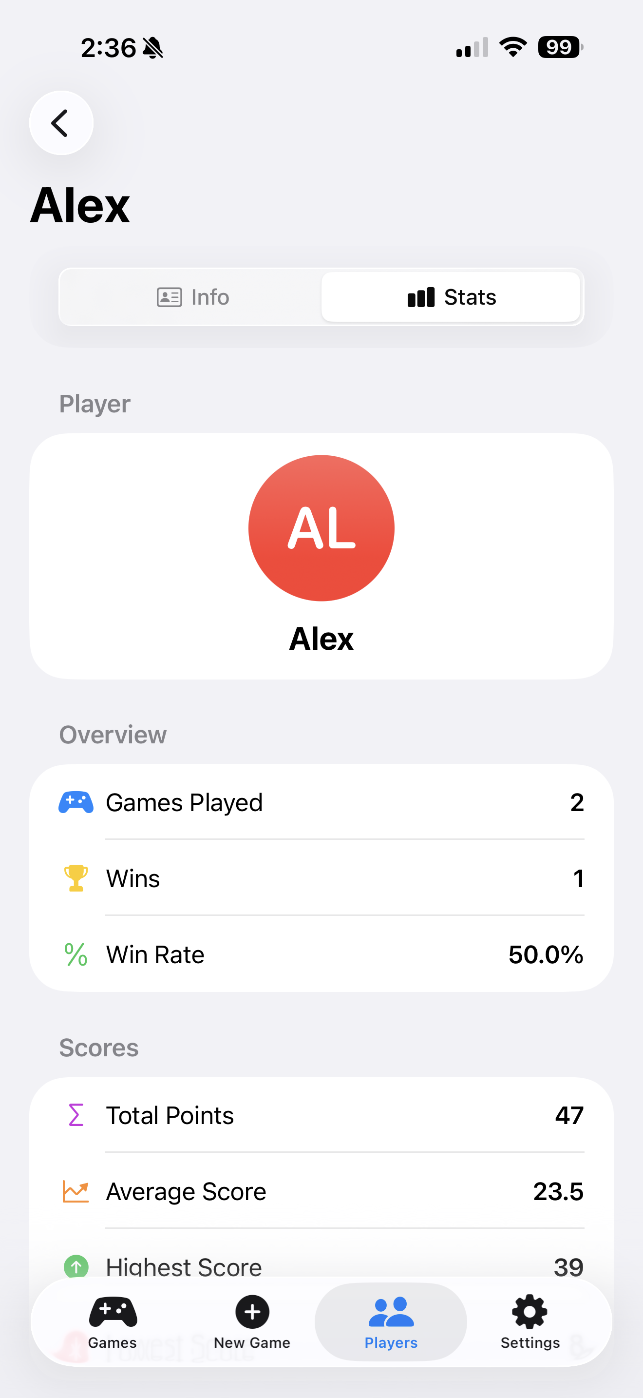Player Stats